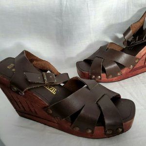 1970s vintage Platform Wedge Shoes